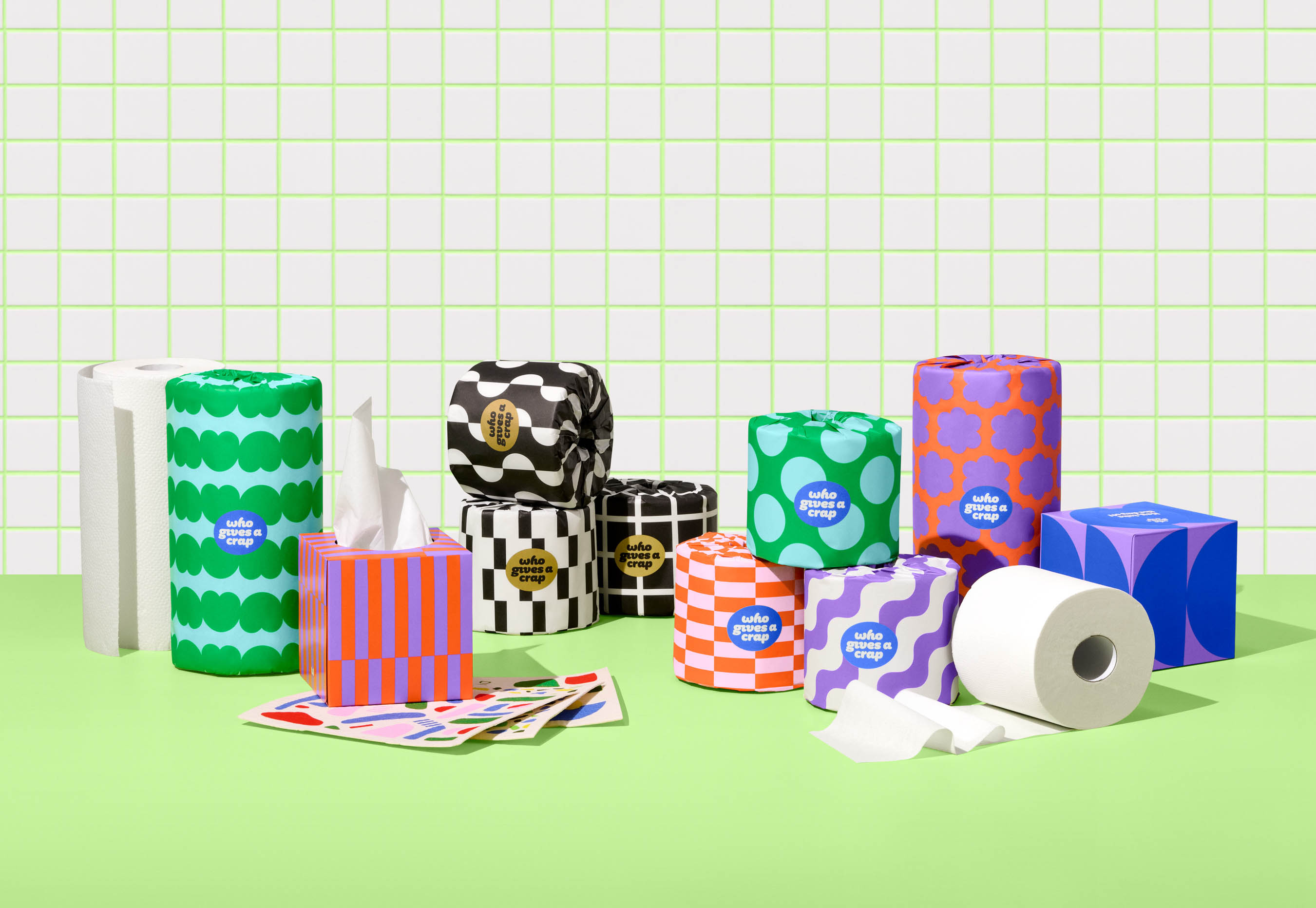 Packaging for Who Gives a Crap toilet paper designed by Lily Fulop