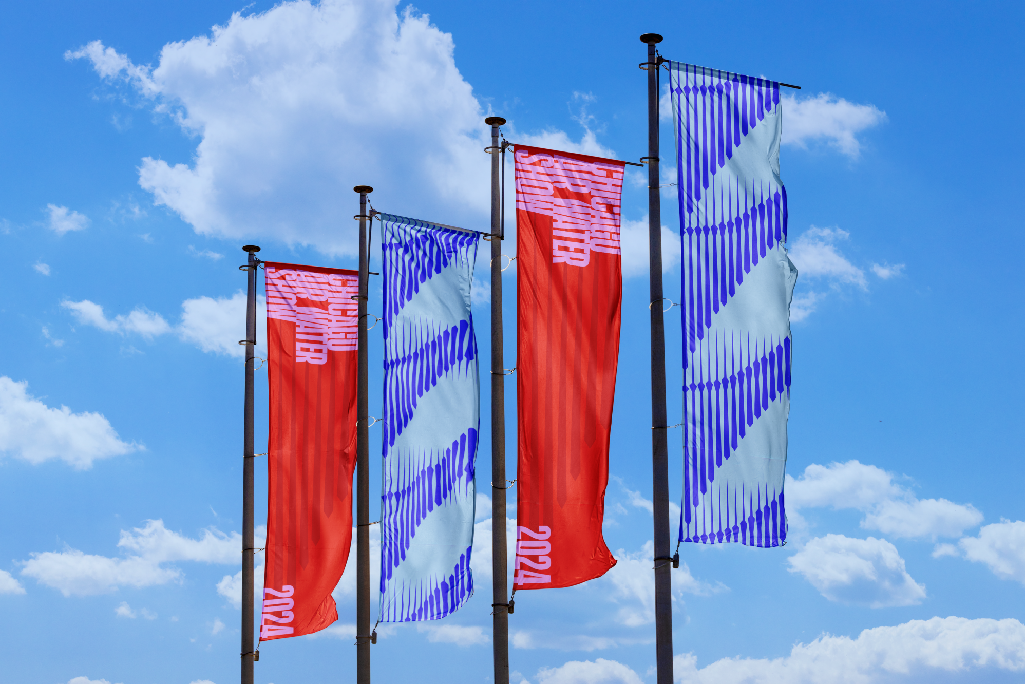 Flags for the Chicago Air and Water Show