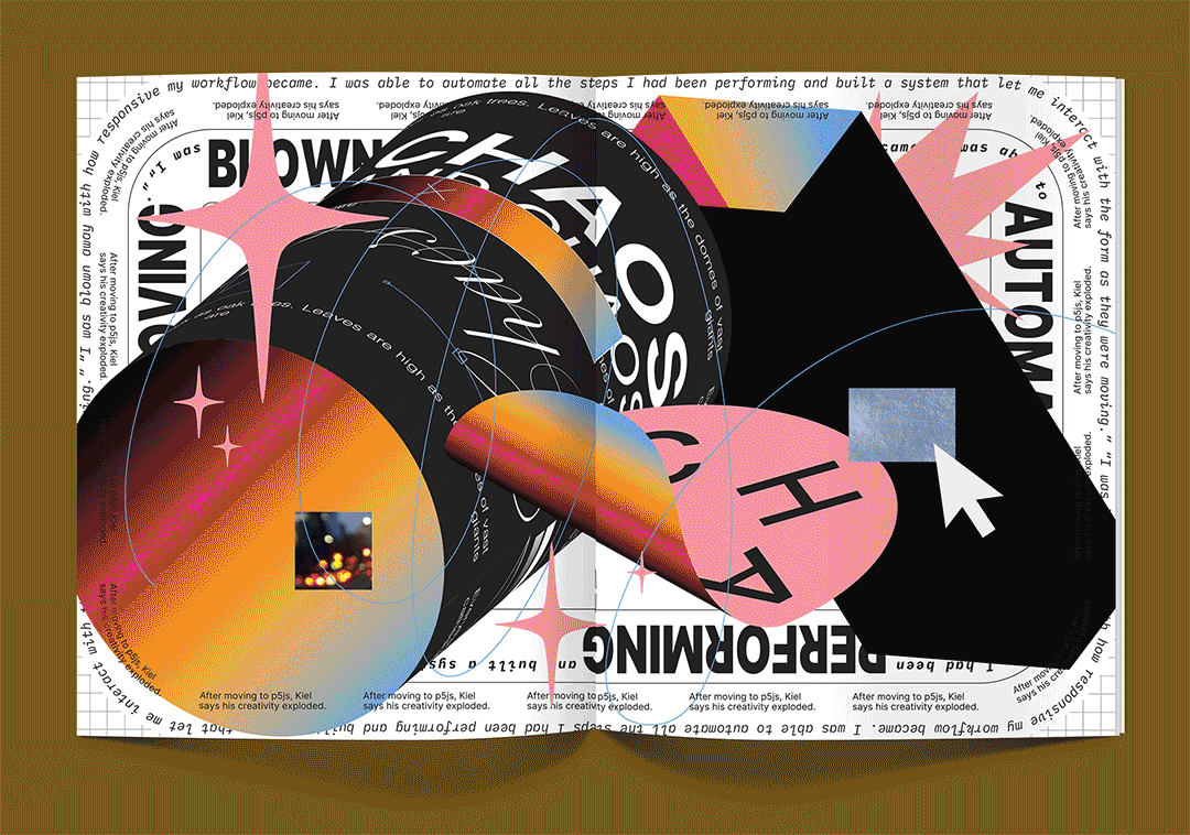 A gif of Design hero posters and booklets