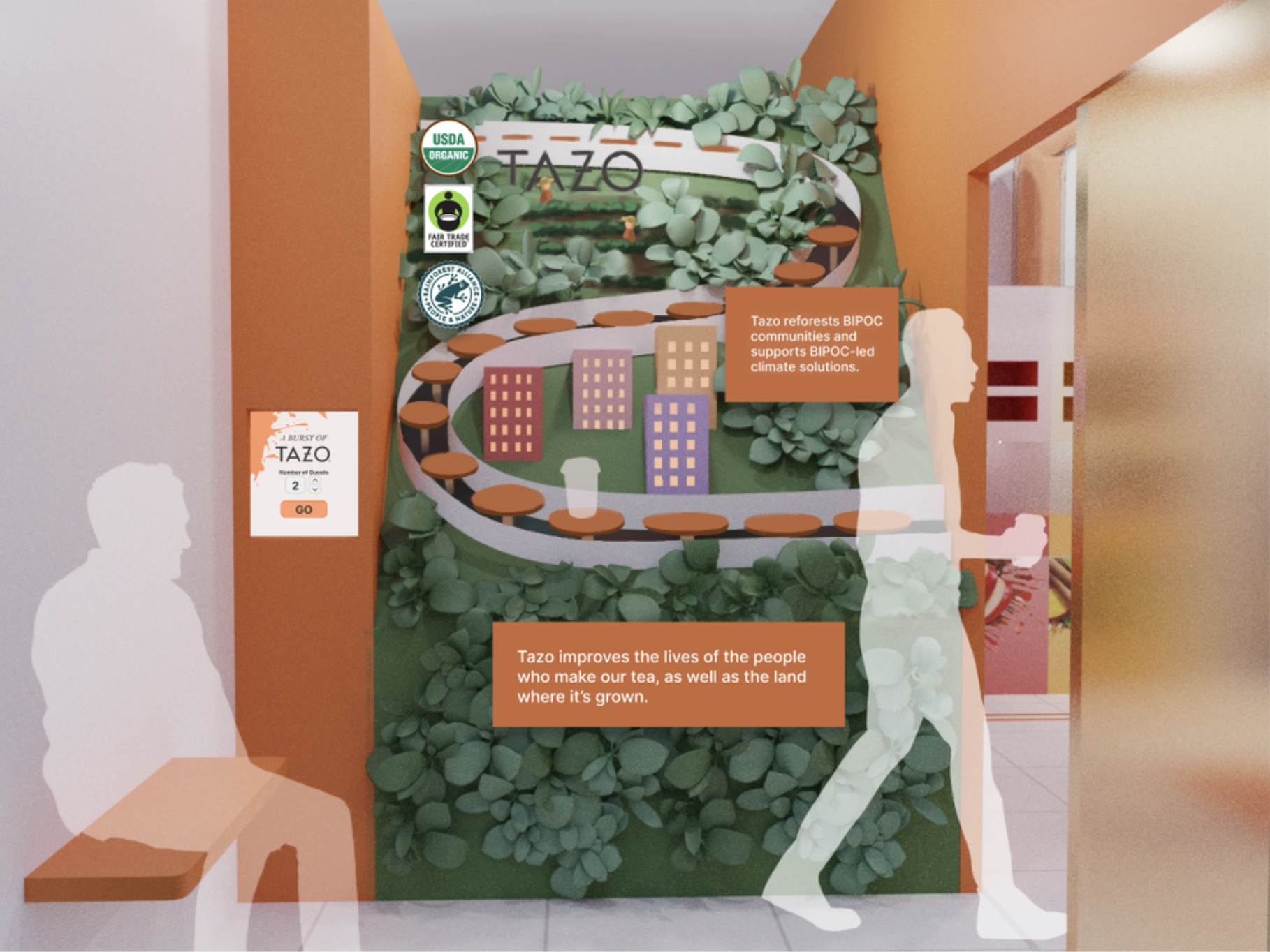 Concept art of the Taco Experiential Pop Up