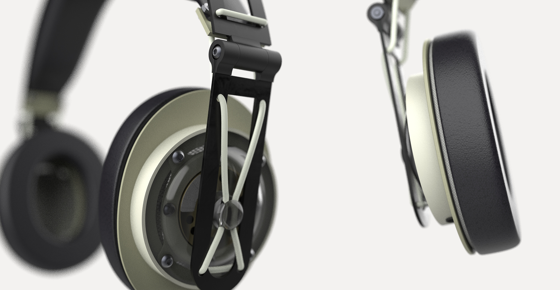 A pair of custom headphones