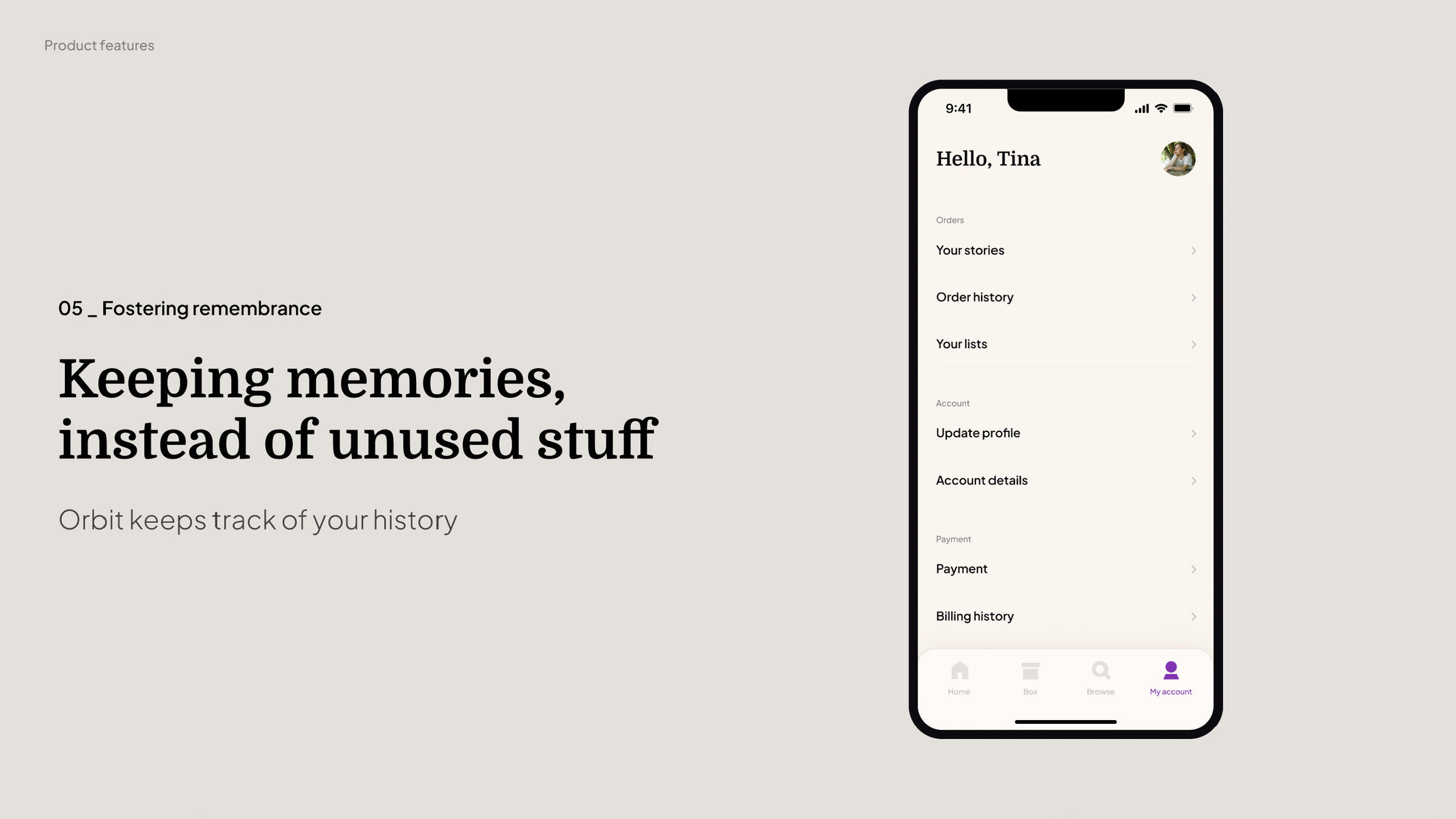 Keeping memories instead of unused stuff