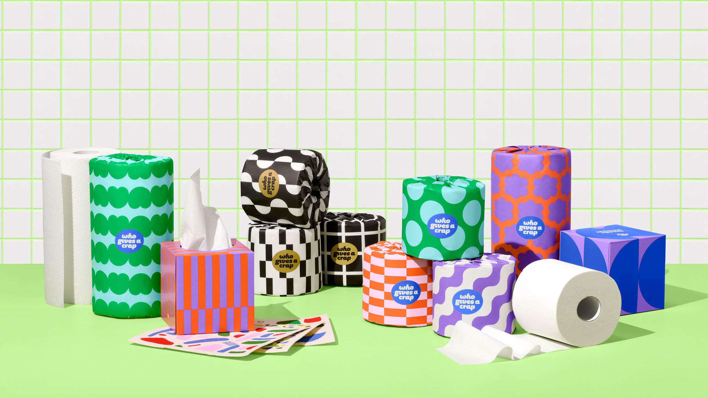 Packaging for Who Gives a Crap toilet paper designed by Lily Fulop