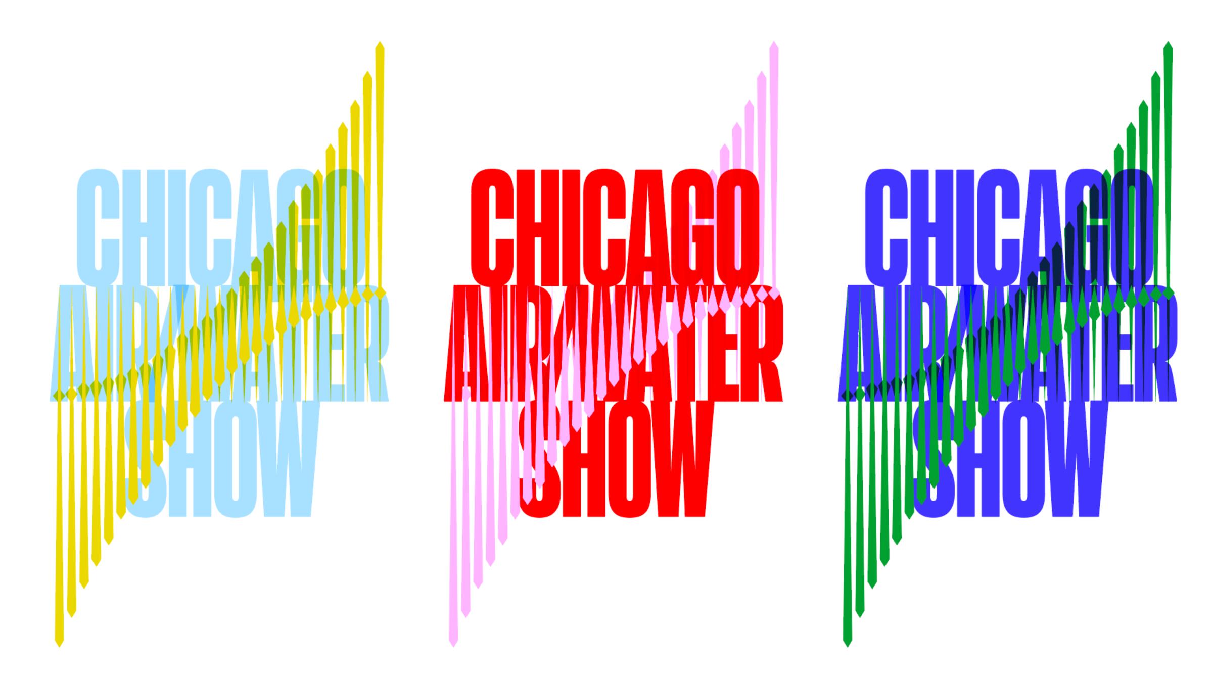 Three color logo of the Chicago Air and Water Show