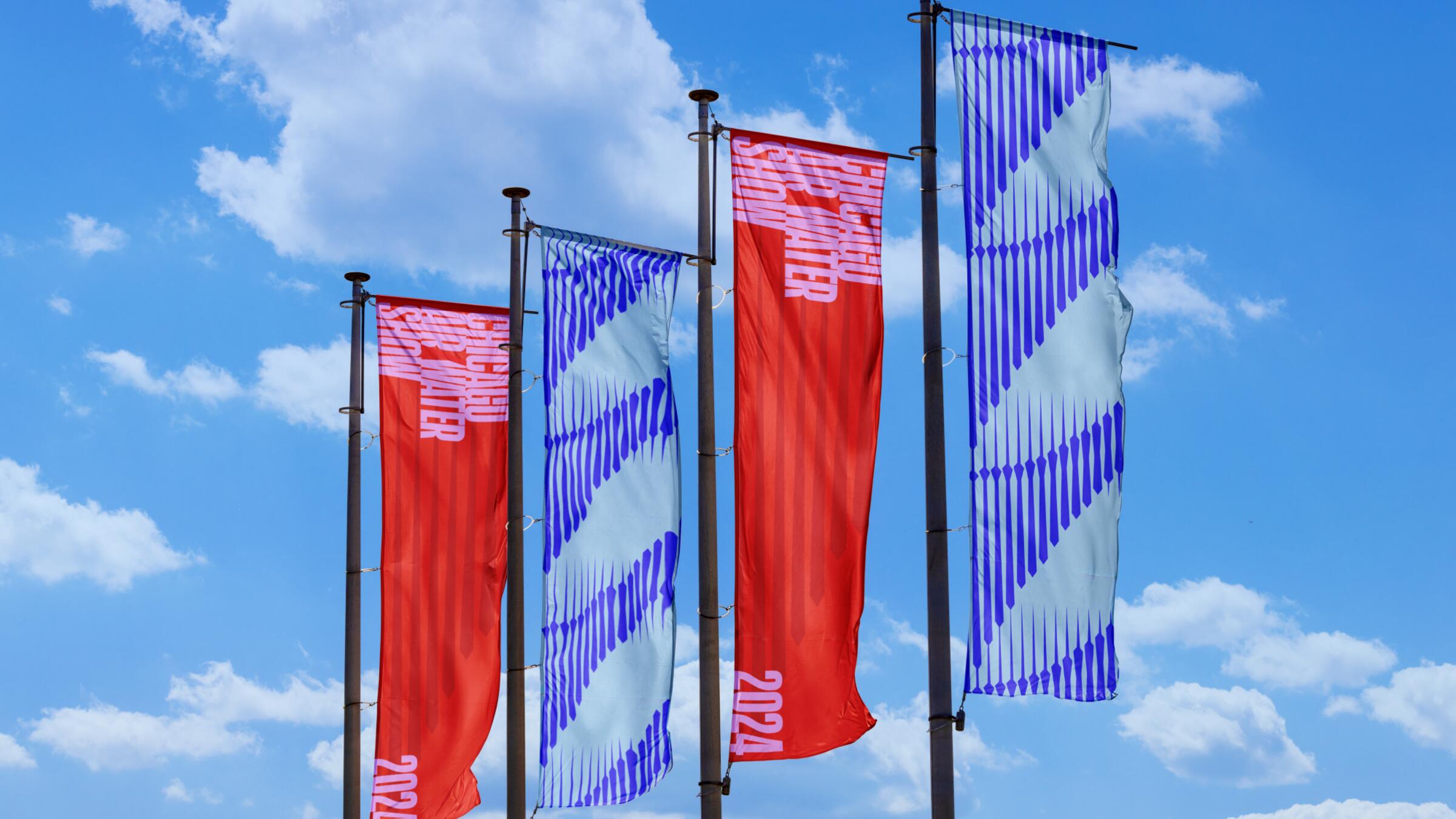 Flags for the Chicago Air and Water Show