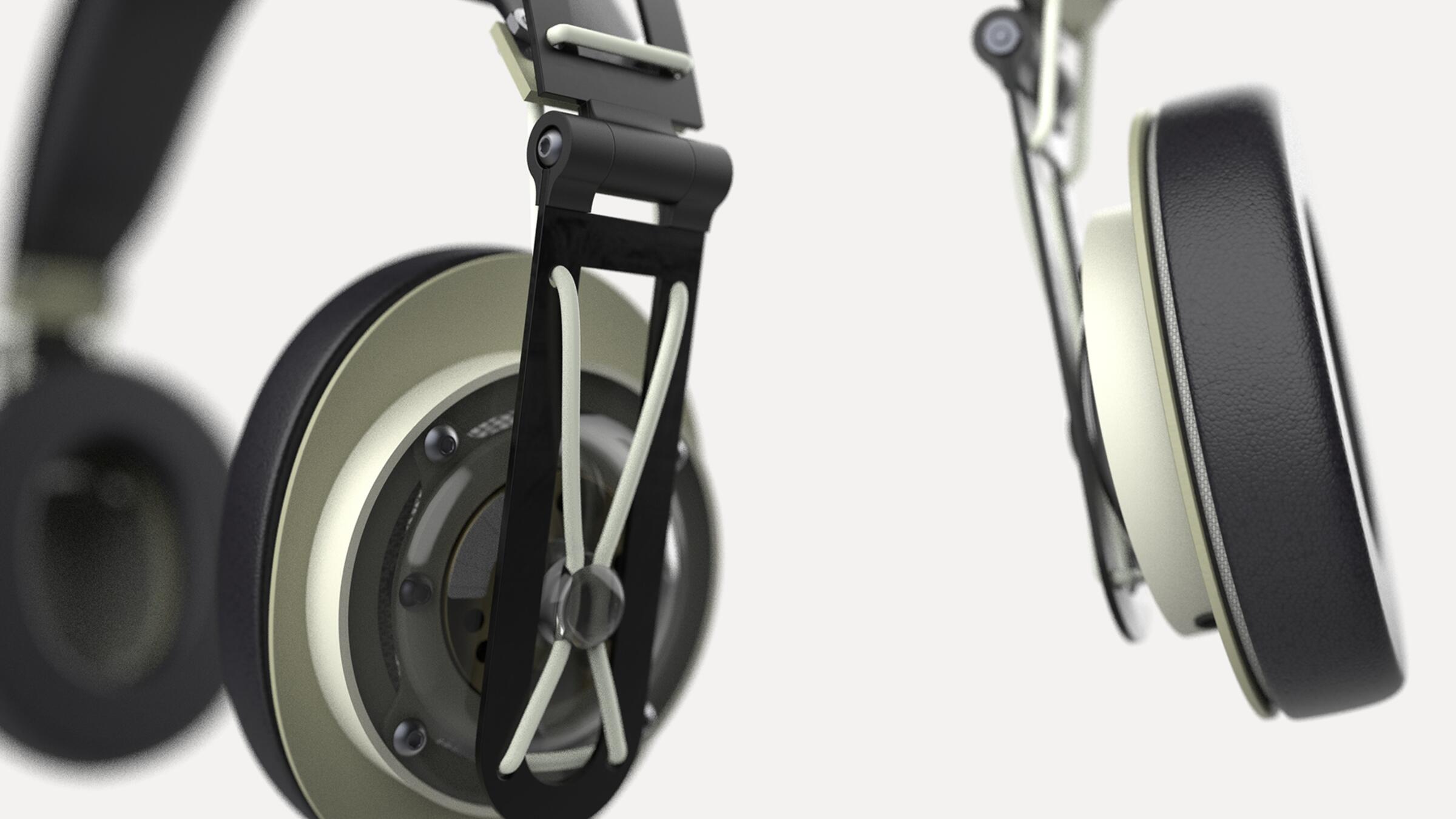 A pair of custom headphones