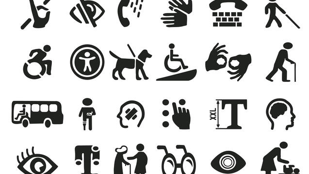 Icons for accessibilty issues