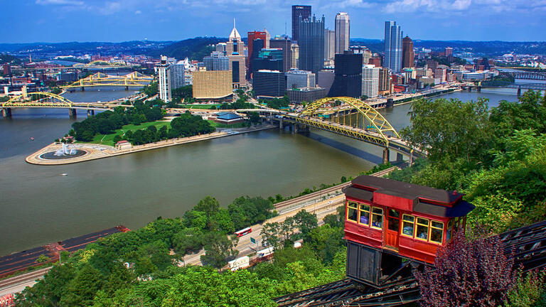 The skyline of Pittsburgh