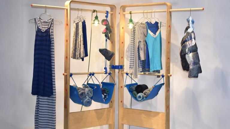 A customizeable wardrobe designed by Teresa Lourie