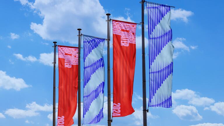 Flags for the Chicago Air and Water Show