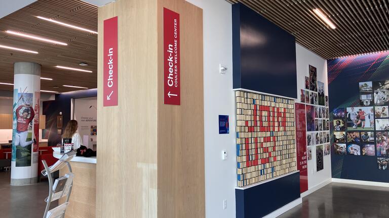 coulter welcome center interactive wall