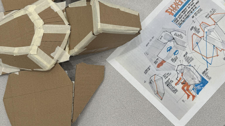 A cardboard bug