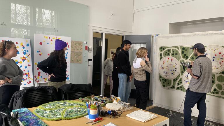 Max Stockdale leading a workshop in the Center for Design Fusion.