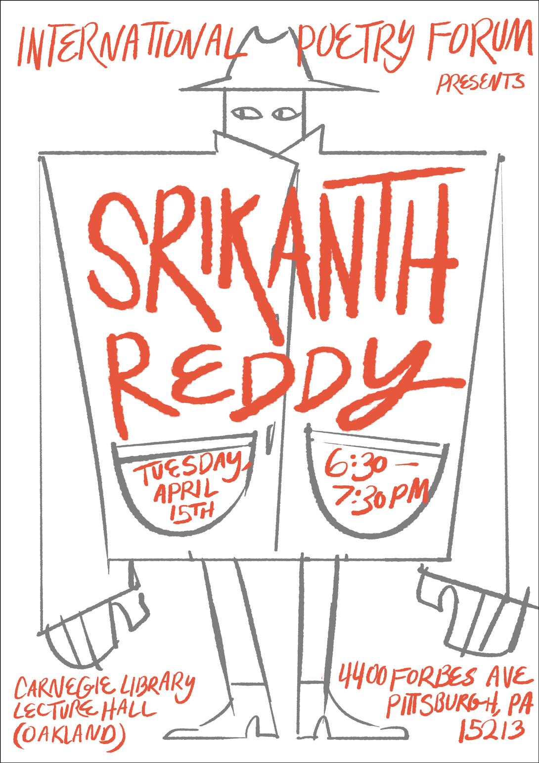 An early draft of the Poetry of the Underworld poster
