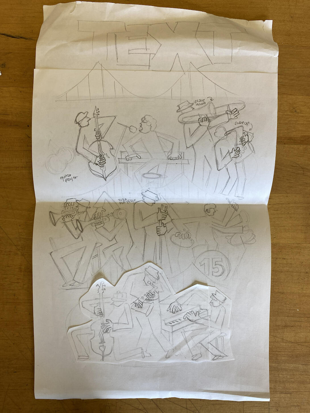 The draft of the jazz festival poster