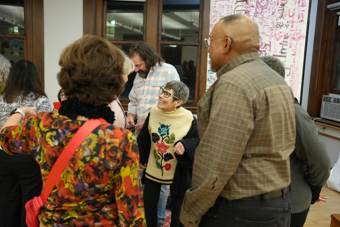 Myrna enjoying her party