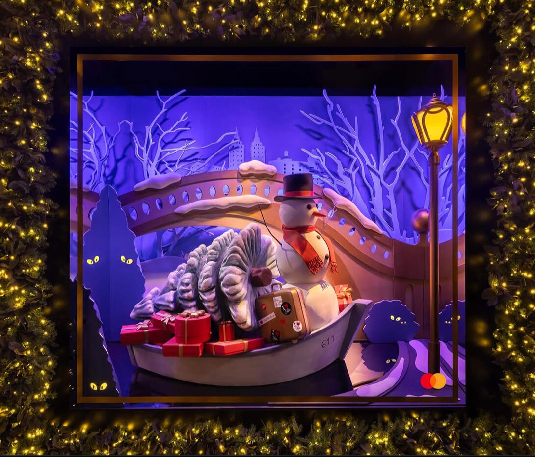 A Saks Fifth Avenue window display