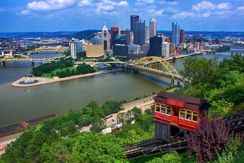 The skyline of Pittsburgh