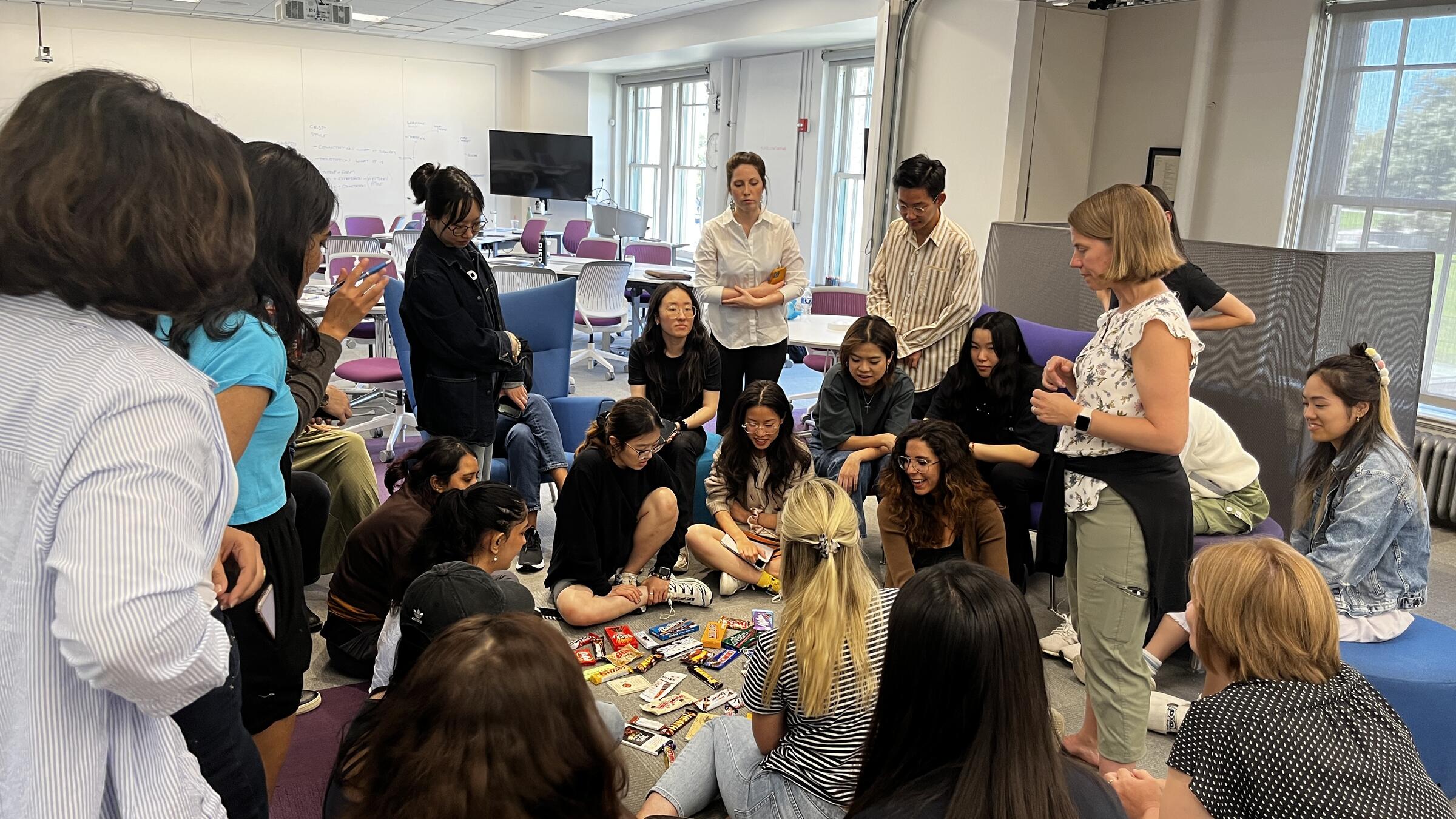 Master's Students working with Victoria Crowley in the Master's Studio