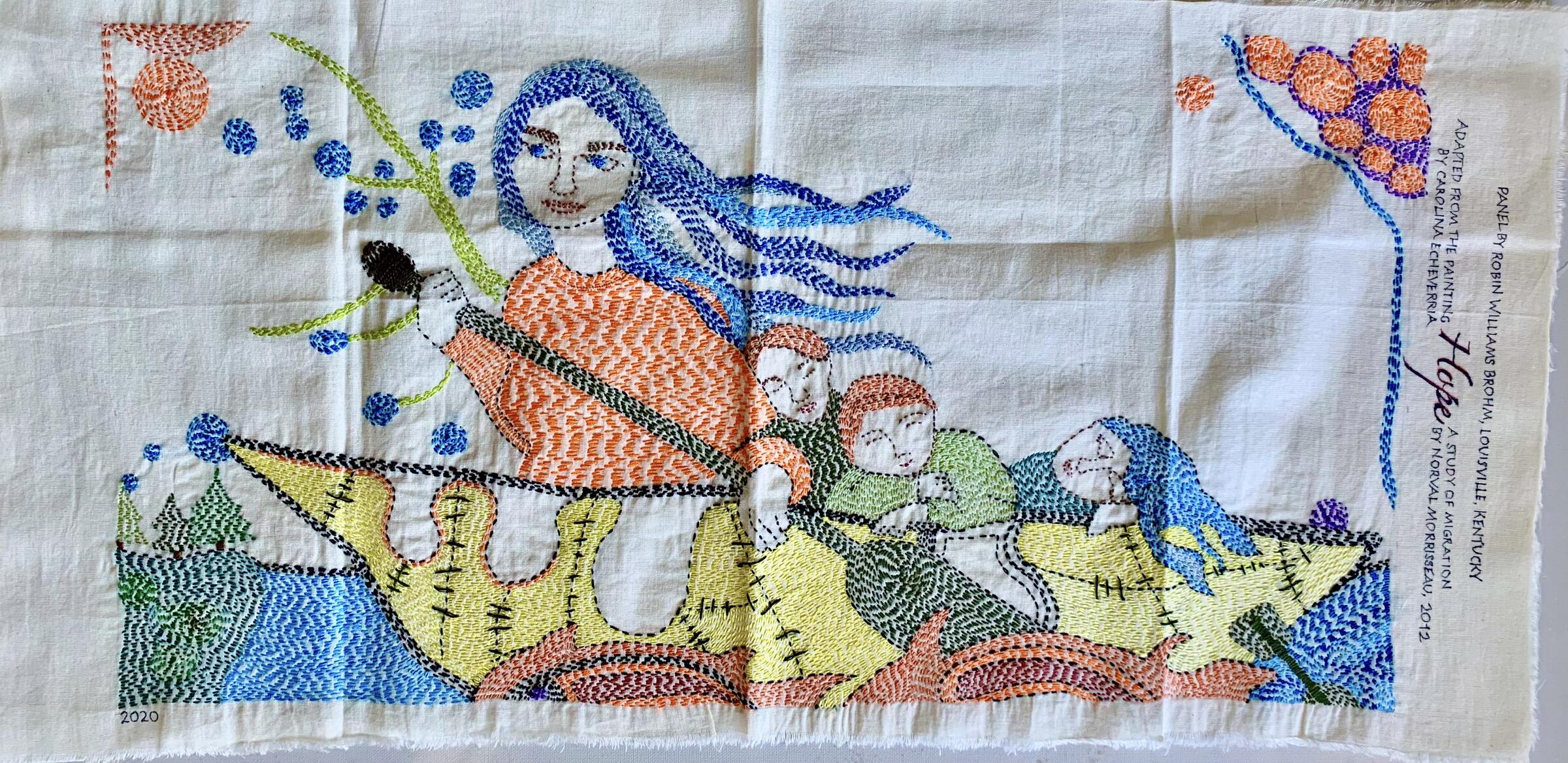 A stitched panel from 25 Million Stitches