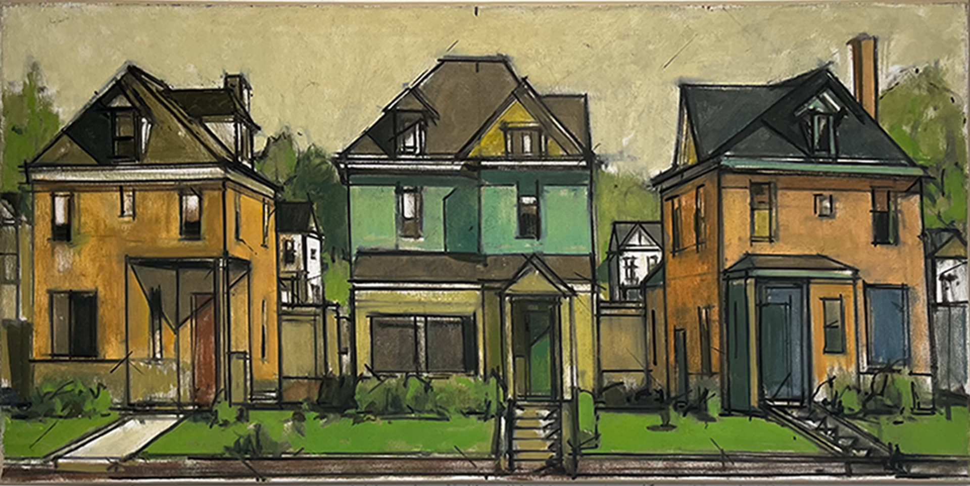 A neighborhood drawn by Mark Menzter