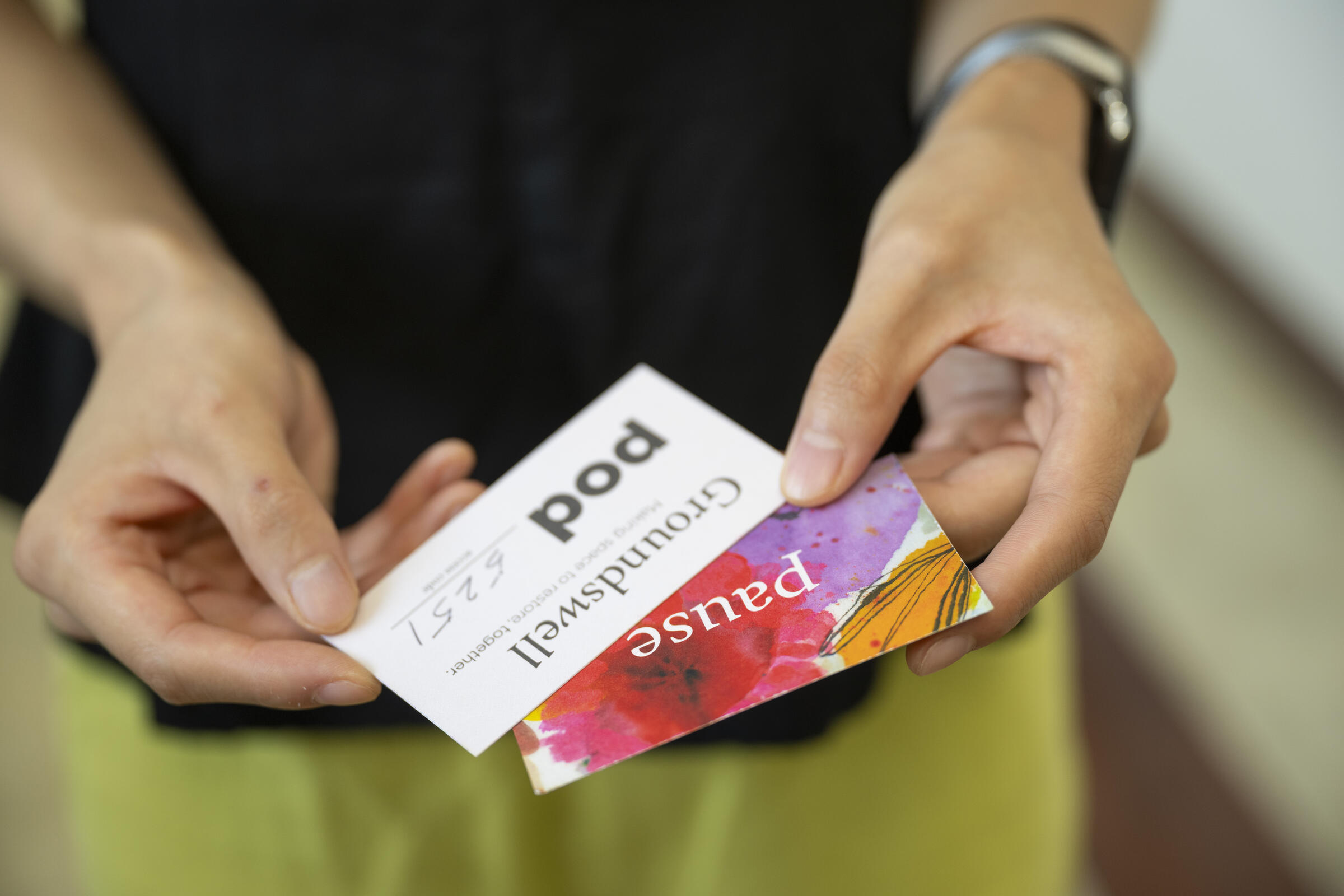 Cards given out to Groundswell Pod users
